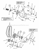 Deck Driveshaft Assembly (Part 1) Diagram and Parts List for ZF2501KH  Snapper Lawn Tractor