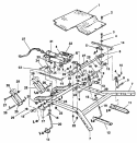 Deck Frame Assembly Diagram and Parts List for ZF7301M  Snapper Lawn Tractor