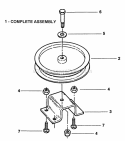Fixed Idler Group Diagram and Parts List for ZF7301M  Snapper Lawn Tractor