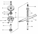 Spindle Group Diagram and Parts List for ZF7301M  Snapper Lawn Tractor