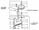 Spring-Loaded Idler Group Diagram and Parts List for ZF7301M  Snapper Lawn Tractor