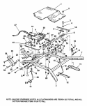 Deck Frame Assembly Diagram and Parts List for ZF7302M  Snapper Lawn Tractor