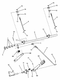 Parking Brake Assembly Diagram and Parts List for ZMT2500KH  Snapper Lawn Tractor