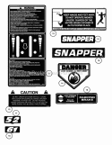 Decals (Part 2) Diagram and Parts List for ZMT2500KH  Snapper Lawn Tractor