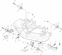 44 Mower Deck - Caster Mount Group Diagram and Parts List for ZT18440KH 5091000 Snapper Lawn Tractor