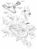 42 Mower Deck - Clutch  Support Group Diagram and Parts List for ZT2042150ZBVE 2690645 Snapper Lawn Tractor