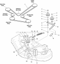 44  50 Mower Deck - Belt  Idler Group Diagram and Parts List for ZT18440KH 5091000 Snapper Lawn Tractor