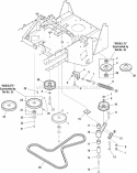 Pump Drive Group Diagram and Parts List for ZT18440KH 5091000 Snapper Lawn Tractor