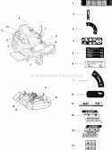 Export Decals Group - Safety  Common Diagram and Parts List for EZT20501BV 5901166 Snapper Lawn Tractor