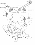 50 Mower Deck - Clutch  Support Group Diagram and Parts List for ZT2450150ZBVE 2690647 Snapper Lawn Tractor