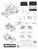 Decals Group Diagram and Parts List for ZT2450150ZBVE 2690647 Snapper Lawn Tractor