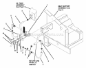 Parking Brake Assembly Diagram and Parts List for ZU2014K  Snapper Lawn Tractor
