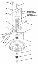 Double Groove Idler Assembly Diagram and Parts List for ZU2014K  Snapper Lawn Tractor