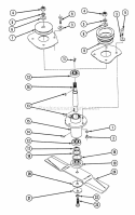 Deck Spindle Assembly 1810  2010 Diagram and Parts List for ZU6003M  Snapper Lawn Tractor