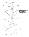 60 Deck Caster Wheel Assembly Diagram and Parts List for ZU6004M  Snapper Lawn Tractor