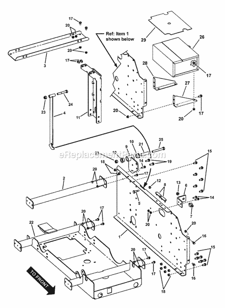 Rear Frame Group Lh Diagram and Parts List for UVGT1621BV 7085903 Snapper Lawn Tractor