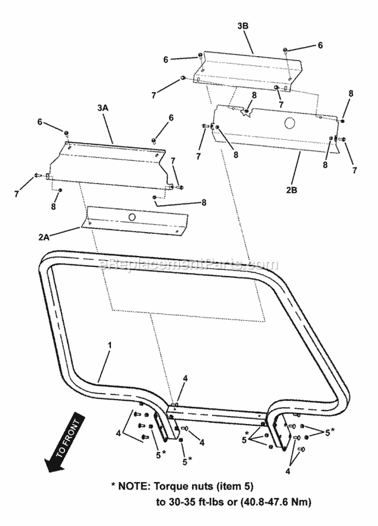 RopsAccessory Group Diagram and Parts List for UVGT1621BV 7085903 Snapper Lawn Tractor