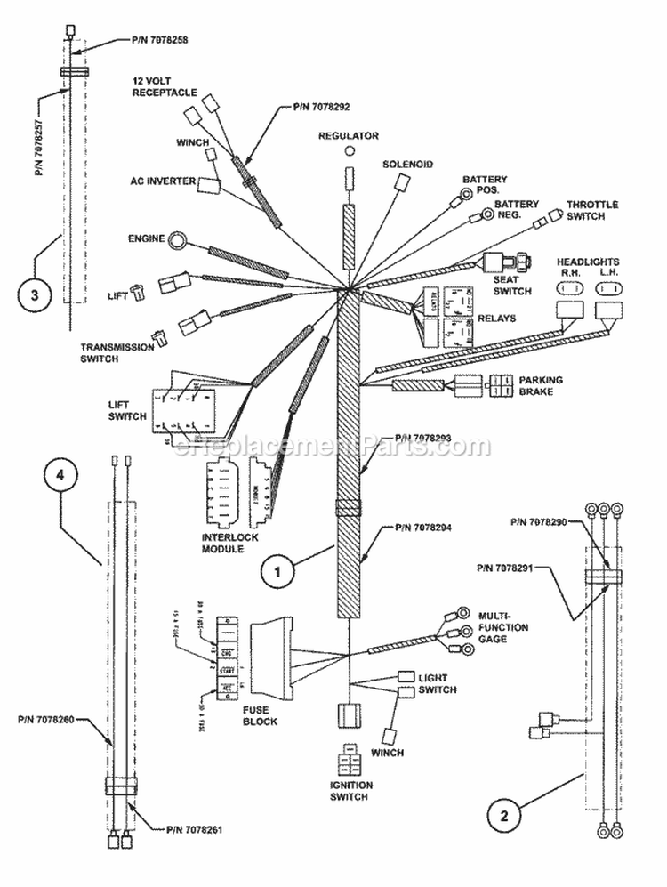 Wiring Harness- Uvgt (Uvgc) Model Diagram and Parts List for UVGT1621BV 7085903 Snapper Lawn Tractor