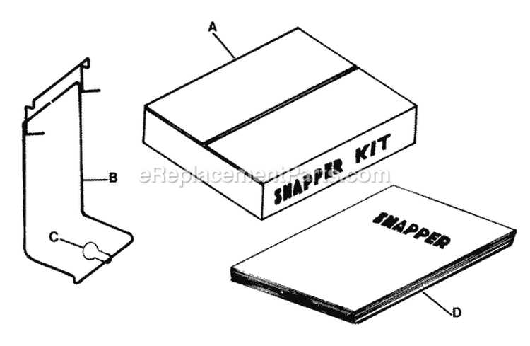 Zip Bag Kit  Parts Diagram and Parts List for CV212PH  Snapper Lawn Mower