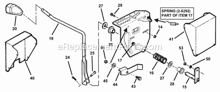 Main Case (Part 2) Diagram and Parts List for 301022BE 84701 Snapper Lawn Tractor