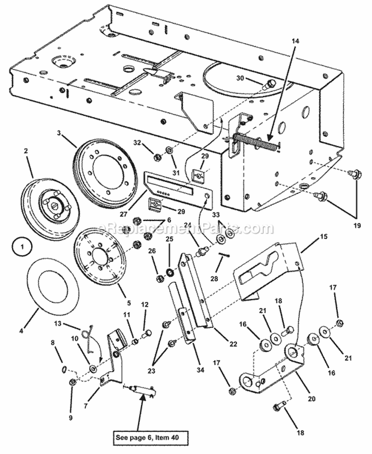 Smooth Clutch Assembly (Part 1) Diagram and Parts List for 301022BE 84701 Snapper Lawn Tractor