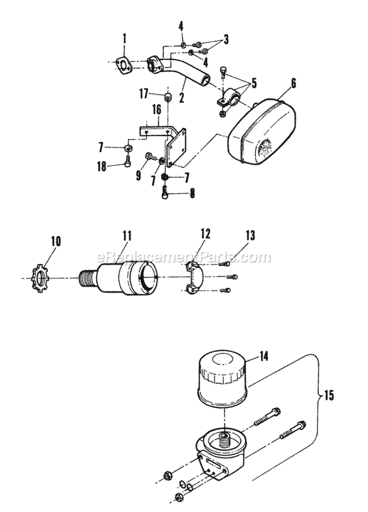 Engine Components Diagram and Parts List for W32142BV  Snapper Lawn Mower