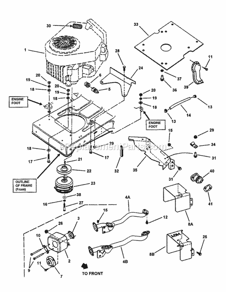 Engine Components Pt3 (Model Lt18H Models) Diagram and Parts List for LT180H42IBV2 84896 Snapper Lawn Tractor