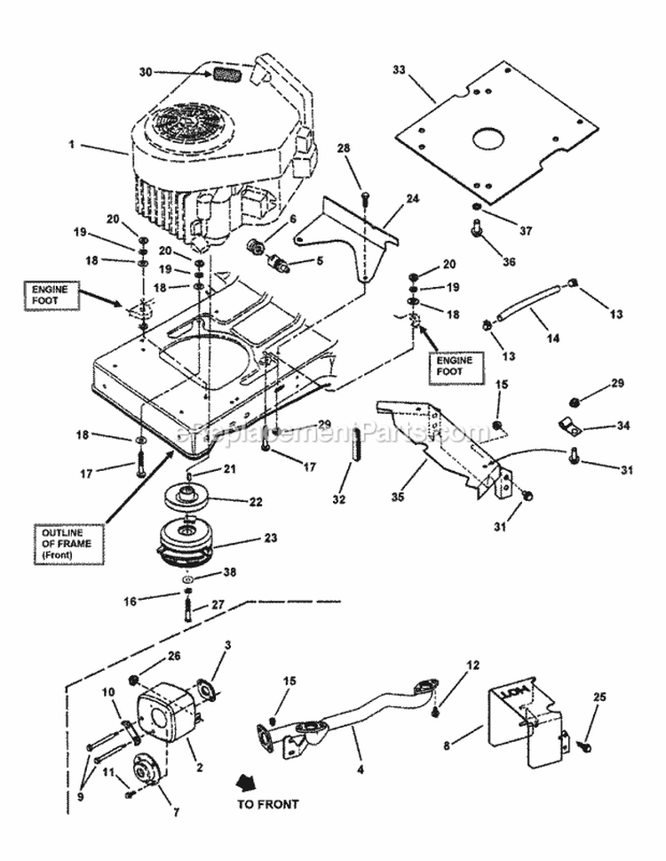 Engine Components Pt4 (Model Lt200H Models) Diagram and Parts List for LT200H42IBV2 85920 Snapper Lawn Tractor