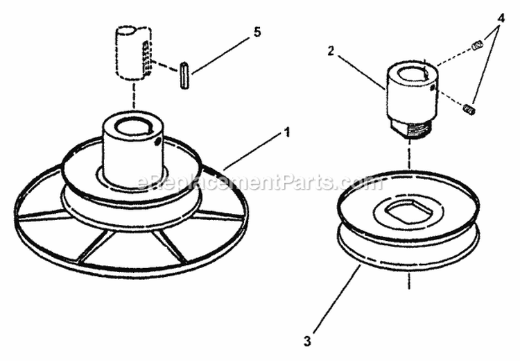 Drive Disc Assembly Diagram and Parts List for EM250821BE 84587 Snapper Lawn Tractor