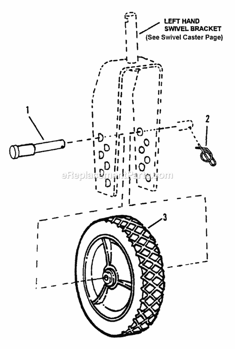 Front Wheels - Swivel Model Diagram and Parts List for WRPS216517B 84921 Snapper Lawn Mower