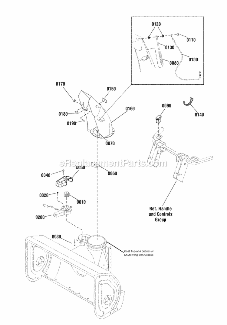 Decals Group Diagram and Parts List for XL1738E 1695358 Snapper Snow Blower