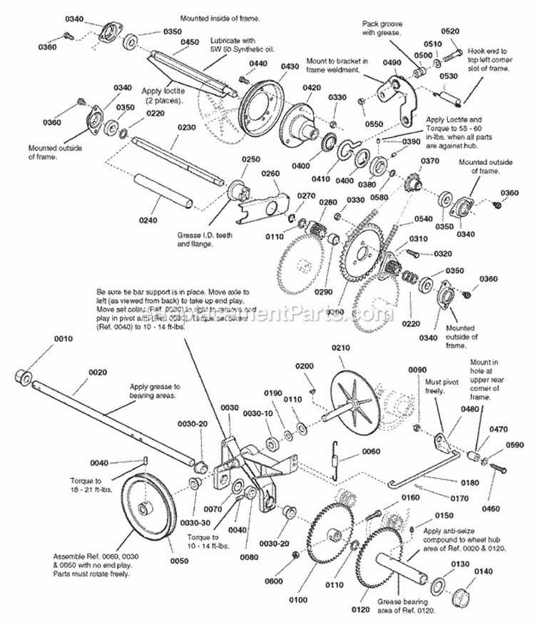 Page H Diagram and Parts List for XL1738E 1695358 Snapper Snow Blower