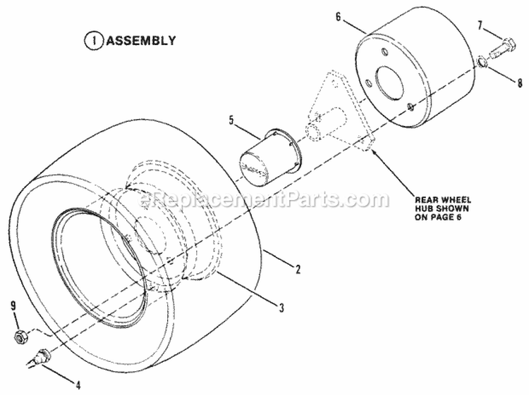 Rear Wheels Brake Drum Diagram and Parts List for Y41120  Snapper Lawn Mower