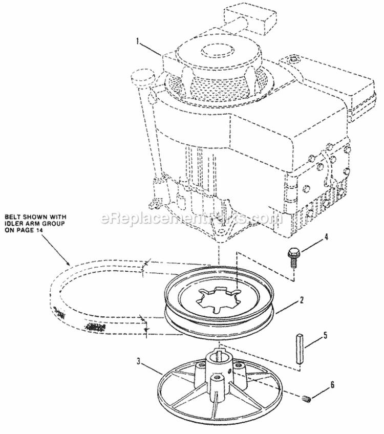 Drive Disc Engine Diagram and Parts List for Y41120  Snapper Lawn Mower