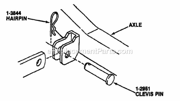 Deck Hanger Detail - Front Lift Arm Diagram and Parts List for GYT16333  Snapper Lawn Tractor