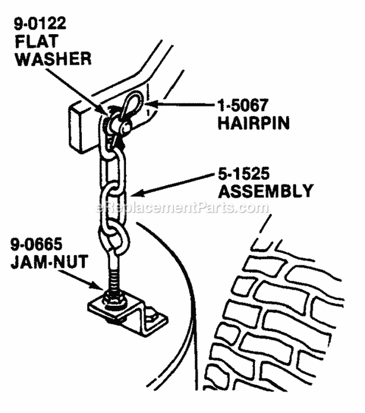 Rear Lift Arm Diagram and Parts List for HT18480 82829 Snapper Lawn Tractor