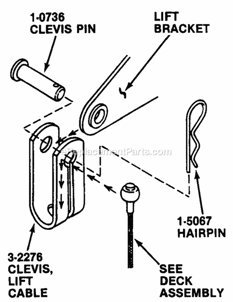 Front Lift Bracket Diagram and Parts List for HT18480 82829 Snapper Lawn Tractor