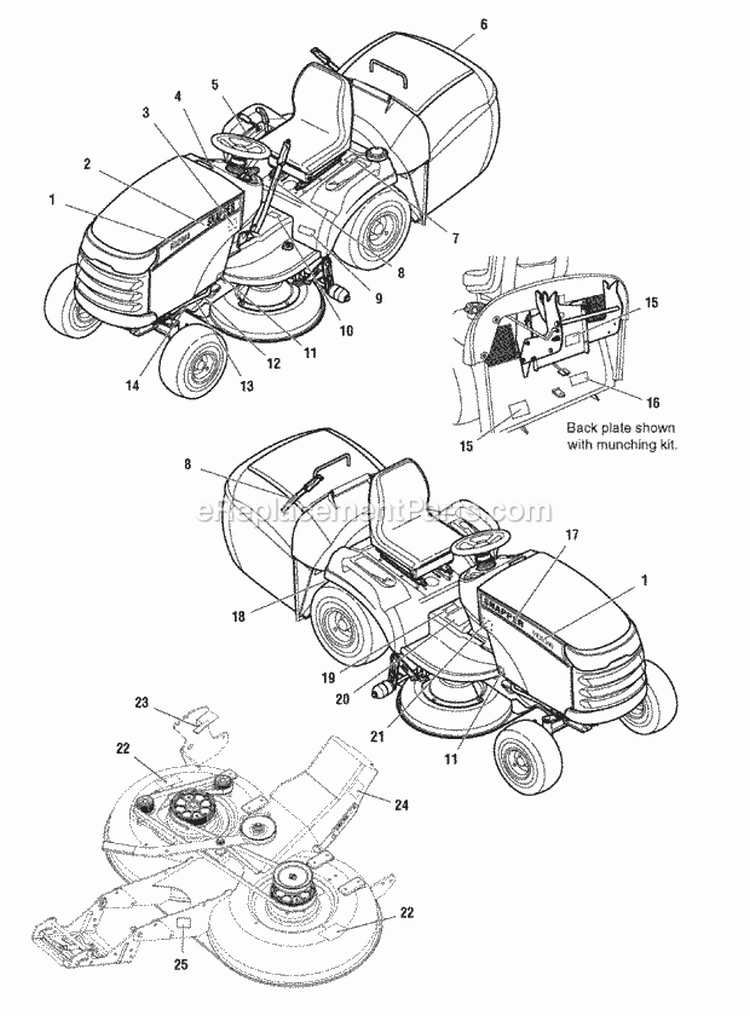 Decals Group - Safety  Common Diagram and Parts List for YT1840 2690073 Snapper Lawn Tractor