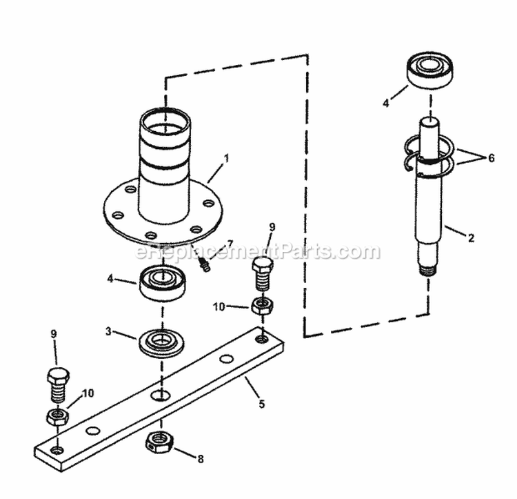 33 Spindle Assembly Diagram and Parts List for YZ18336BVE 85693 Snapper Lawn Tractor