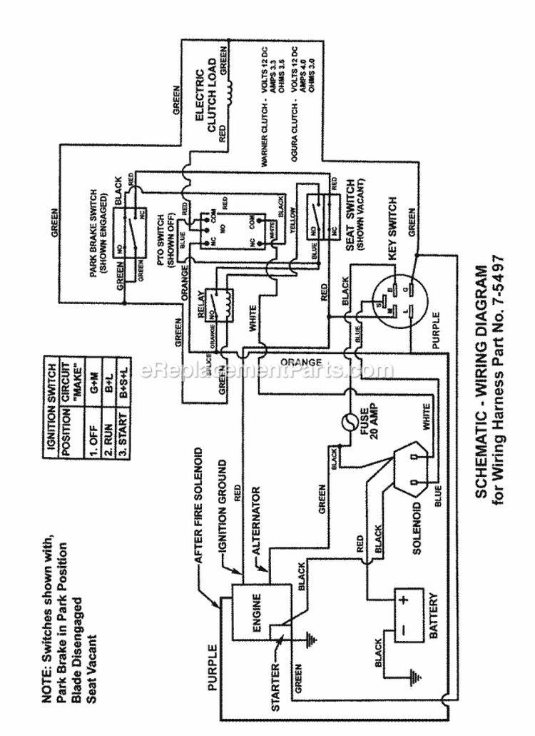 Page S Diagram and Parts List for YZ18336BVE 85693 Snapper Lawn Tractor