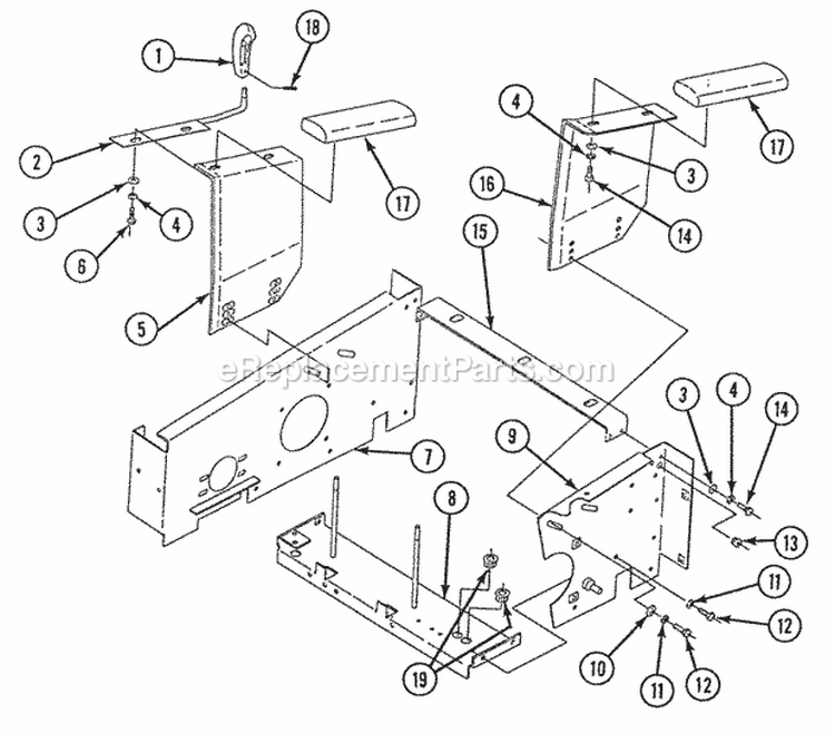 Adjustable Arm Rest Assembly Joystick Diagram and Parts List for Z160T 82149 Snapper Lawn Tractor