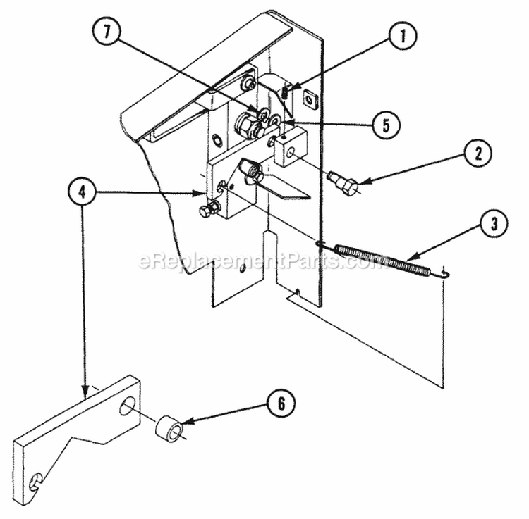 Two Lever Neutral Return Parts Diagram and Parts List for Z160T 82149 Snapper Lawn Tractor