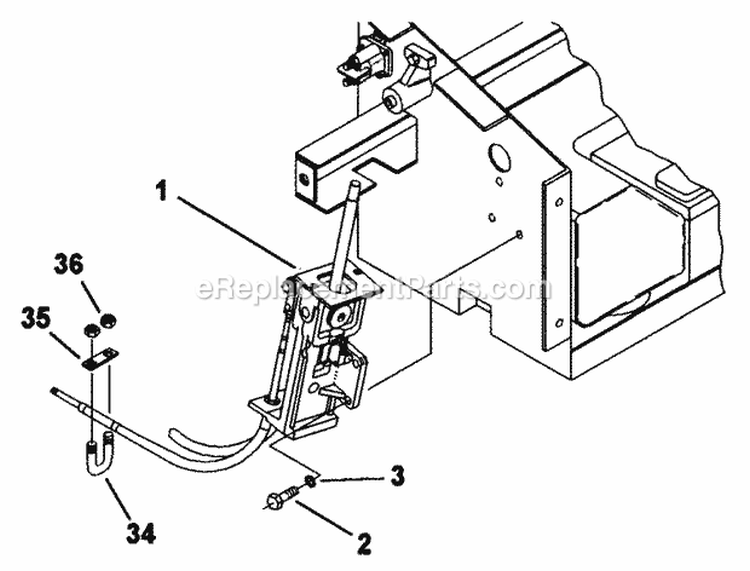 Joystick Steering Control Parts (Part 1) Diagram and Parts List for Z1802K 80185 Snapper Lawn Tractor