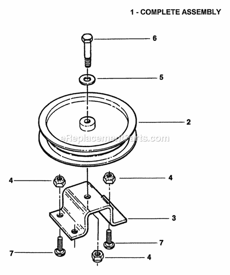Fixed Idler Group Diagram and Parts List for ZF7302M  Snapper Lawn Tractor