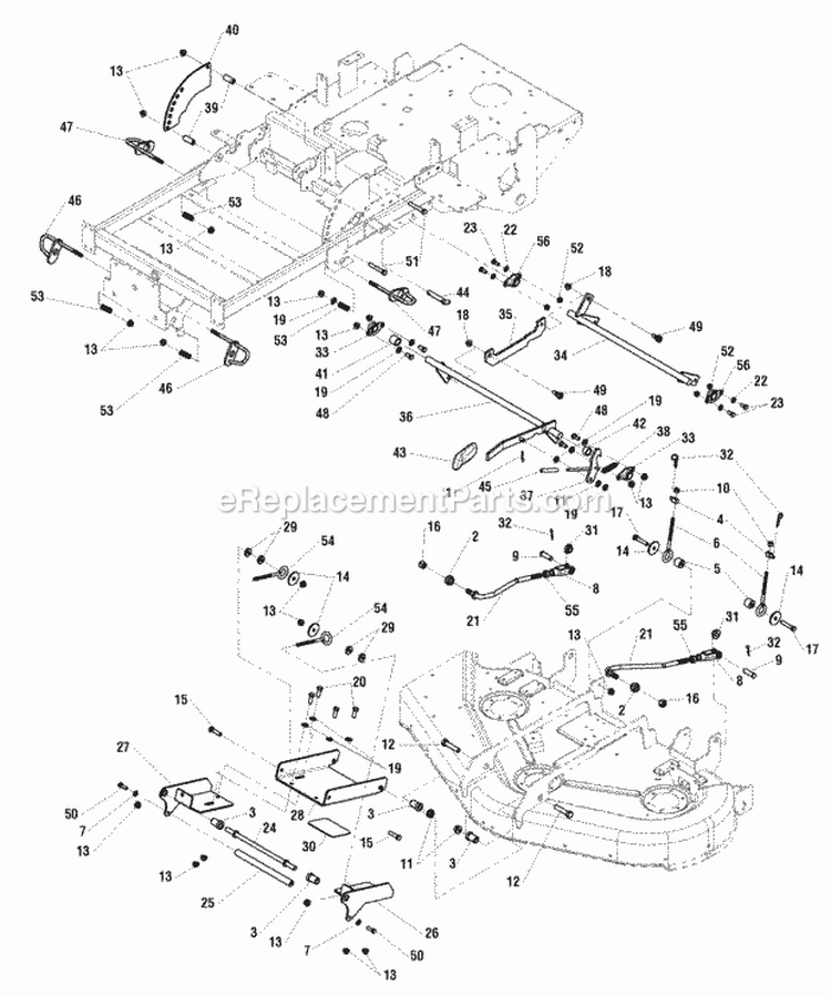 Lift Group Diagram and Parts List for EZT20501BV 5901166 Snapper Lawn Tractor