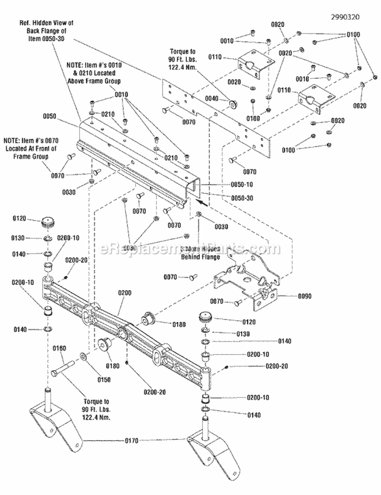 Front Axle Group Cast-Iron No Shocks Diagram and Parts List for ZT1842  Snapper Lawn Tractor