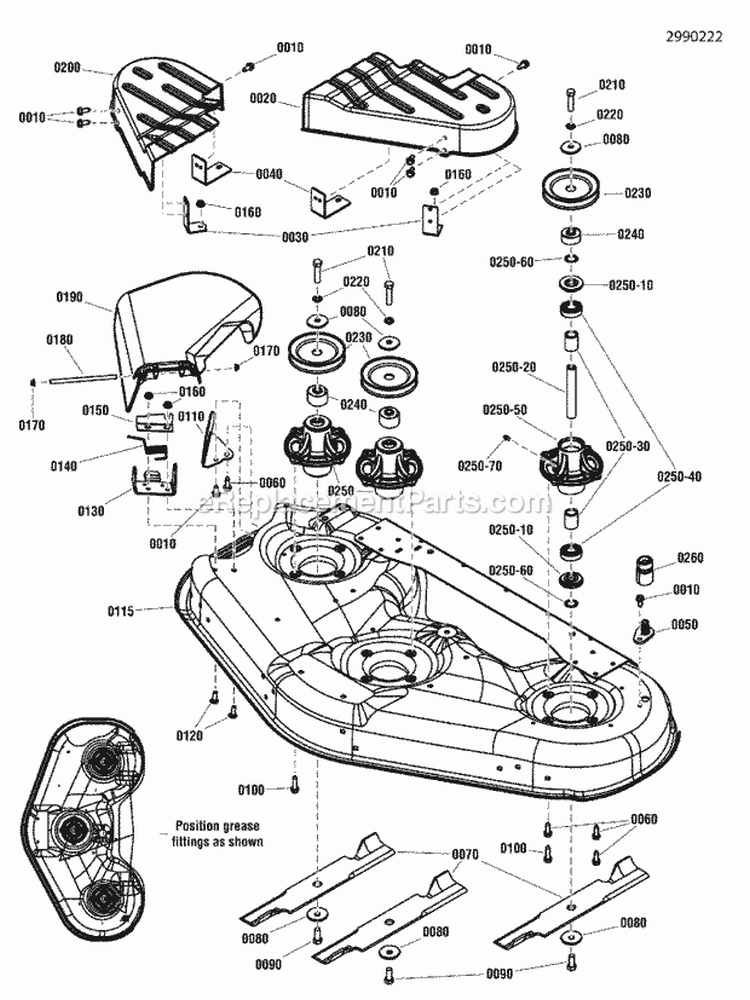 46 Housing  Arbor Group Diagram and Parts List for ZT2446  Snapper Lawn Tractor