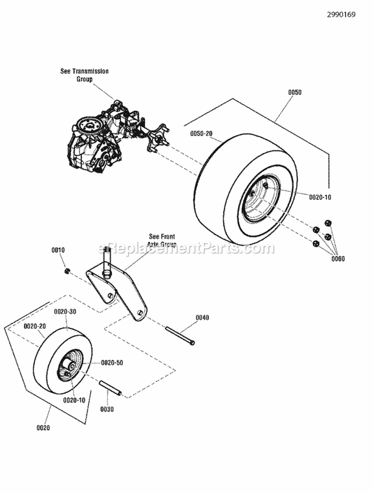 Wheel  Tire Group Diagram and Parts List for ZT2446  Snapper Lawn Tractor