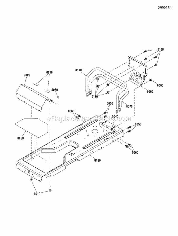 Frame Footrest  Two Bar Bumper Group Diagram and Parts List for ZT2446  Snapper Lawn Tractor
