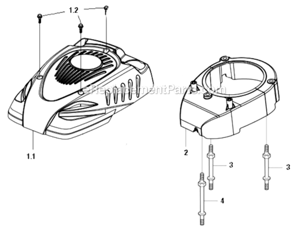 Engine_Shroud Diagram and Parts List for SM2110  Southland Lawn Mower